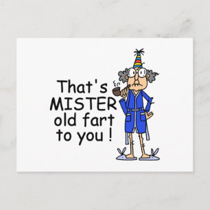 Mister Old Fart Birthday Humor Briefkaart