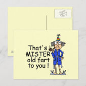 Mister Old Fart Birthday Humor Briefkaart (Voorkant / Achterkant)