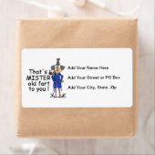 Mister Old Fart Birthday Humor Etiket (Insitu)