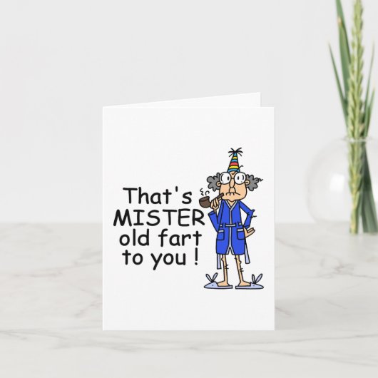 Mister Old Fart Birthday Humor Kaart (Voorkant)