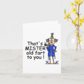 Mister Old Fart Birthday Humor Kaart (Gele Bloem)