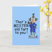 Mister Old Fart Birthday Humor Kaart (Gele Bloem)