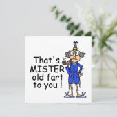 Mister Old Fart Birthday Humor Kaart (Staand voorkant)