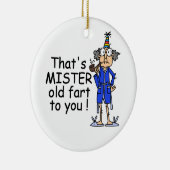 Mister Old Fart Birthday Humor Keramisch Ornament (Rechts)