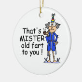 Mister Old Fart Birthday Humor Keramisch Ornament (Links)