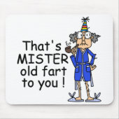 Mister Old Fart Birthday Humor Muismat (Voorkant)