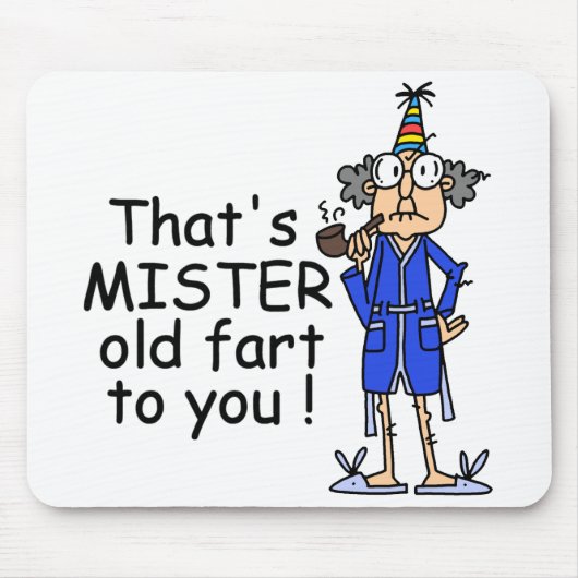 Mister Old Fart Birthday Humor Muismat (Voorkant)
