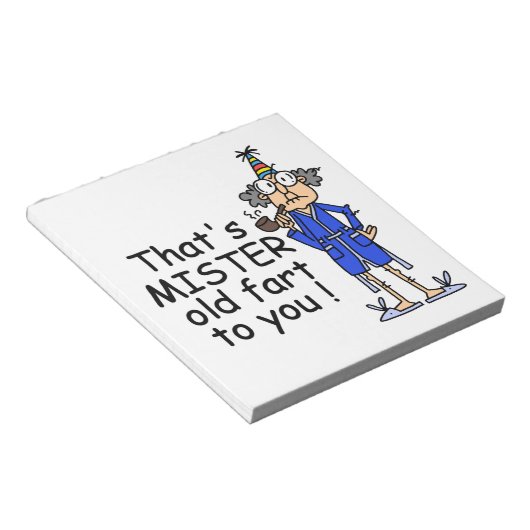 Mister Old Fart Birthday Humor Notitieblok (Schuin)