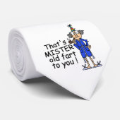 Mister Old Fart Birthday Humor Stropdas (Opgerold)