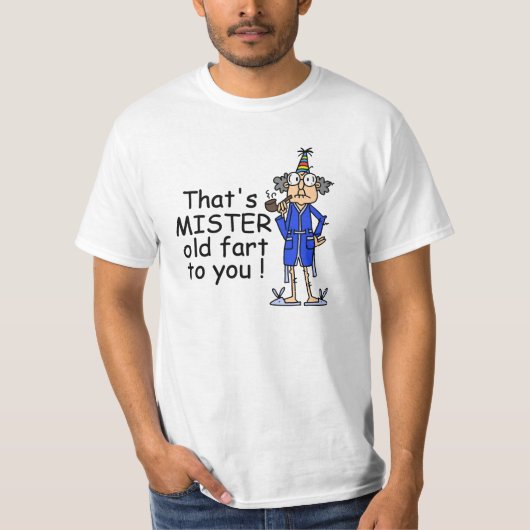 Mister Old Fart Birthday Humor T-shirt (Voorkant)