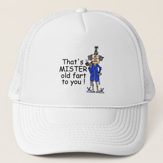 Mister Old Fart Birthday Humor Trucker Pet (Voorkant)