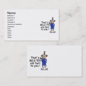 Mister Old Fart Birthday Humor Visitekaartje (Voorkant / Achterkant)