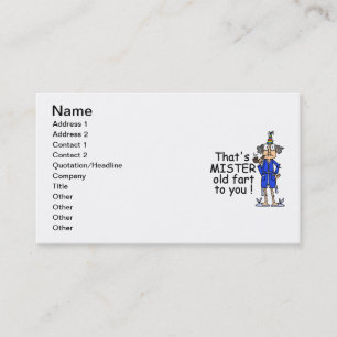 Mister Old Fart Birthday Humor Visitekaartje