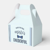 Mister Onederful Bow Stropdas 1e verjaardag Bedankdoosjes (Voorkant Zijde)