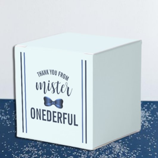 Mister Onederful Bow Stropdas 1e verjaardag Bedankdoosjes