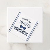 Mister Onederful Bow Stropdas 1e verjaardag Bedankjes Labels (In situ)