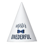 Mister Onederful Bow Stropdas 1e verjaardag Feesthoedjes (Voorkant)