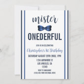 Mister Onederful Bow Stropdas 1e verjaardag Kaart (Voorkant)