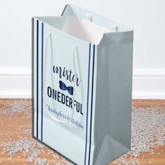 Mister Onederful Bow Stropdas 1e verjaardag Medium Cadeauzakje