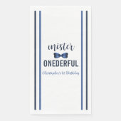 Mister Onederful Bow Stropdas 1e verjaardag servet (Voorkant)