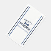 Mister Onederful Bow Stropdas 1e verjaardag servet (Hoek)