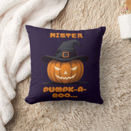 Mister Pumpk-A-Boo Halloween Pompoen Kussen