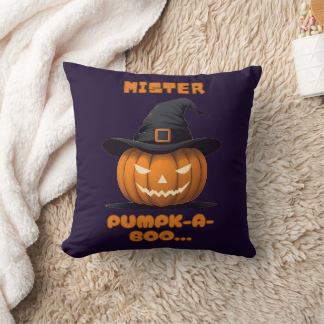 Mister Pumpk-A-Boo Halloween Pompoen Kussen (Deken)