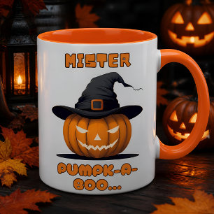 Mister Pumpk-A-Boo Halloween Pompoen Mok