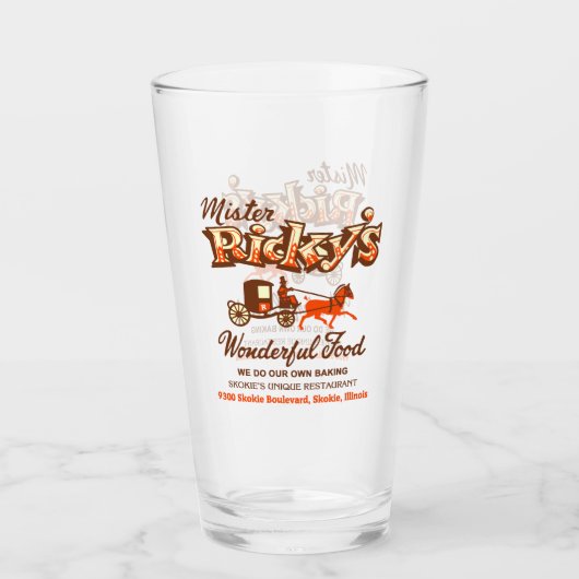 Mister Ricky's Restaurant, Skokie, Illinois Glas (Voorkant)