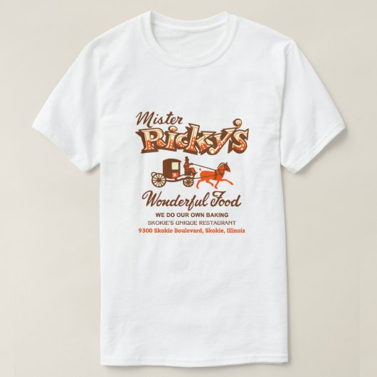 Mister Ricky's Restaurant, Skokie, Illinois T-shirt (Design voorkant)