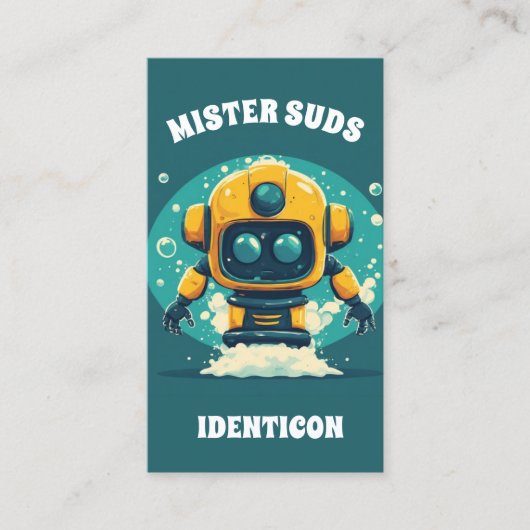 MISTER SUDS WASH with QR code Visitekaartje (Voorkant)