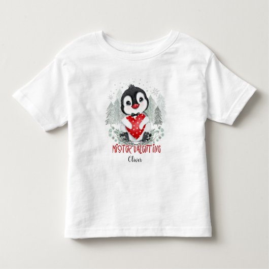 Mister Valentijn jongen gepersonaliseerd Kinder Shirts (Voorkant)