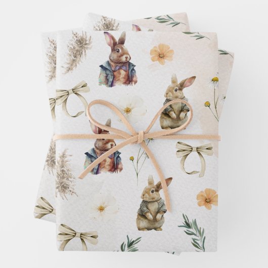 Mister Whimsy Spring Bunny Inpakpapier Vel (In situ)