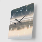 Misterige Ochtend Flight Wall Clock Vierkante Klok (Hoek)