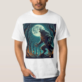 Misterio Lunar: Diseño de Hombre Lobo T-shirt