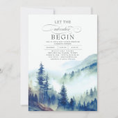 Mistgebergte laat het avontuur beginnen Baby showe Kaart (Voorkant)