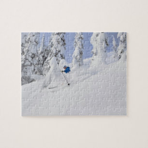 Mistie Fortin skiet poedersneeuw Legpuzzel