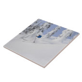 Mistie Fortin skis poeder Tegeltje (Zijkant)