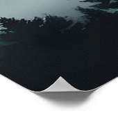 mistig bergbos poster (Hoek)