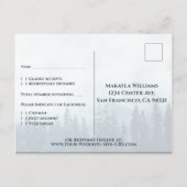 Mistig Bergen Blauw Pijnbos Bruiloft RSVP Briefkaart (Achterkant)