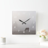 Mistig grazen wandklok (Huis)