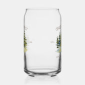 mistig groen bos Waterverf Cabin Lodge Blikvorm Glas (Links)