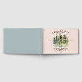  mistig groen bos Waterverf Cabin Lodge Gastenboek (Volledig)