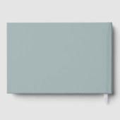  mistig groen bos Waterverf Cabin Lodge Gastenboek (Achterkant)