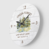 mistig groen bos Waterverf Cabin Lodge Grote Klok (Hoek)