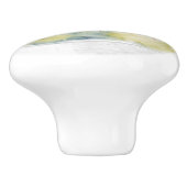 mistig groen dennenbos Waterverf wit hout Keramische Knop (Zijkant)