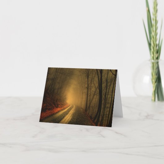 mistig hout kaart (Voorkant)