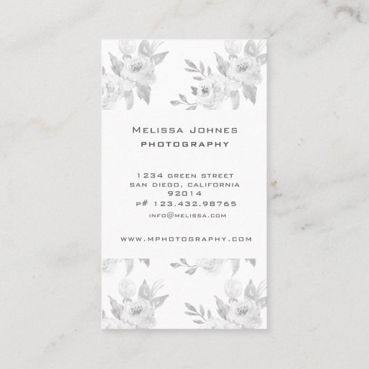 mistig licht | Fotograaf Visitekaartje (Achterkant)