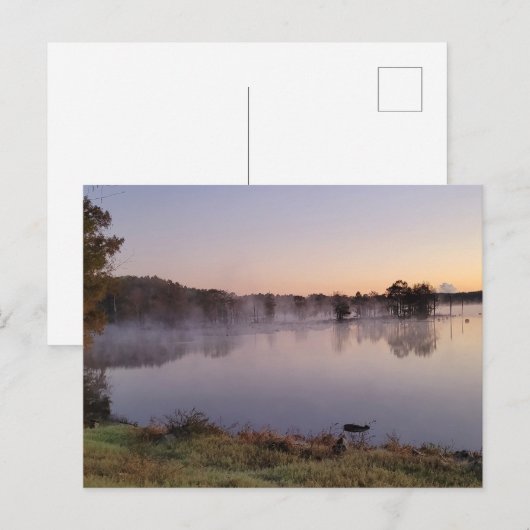 mistig meer briefkaart (Voorkant / Achterkant)
