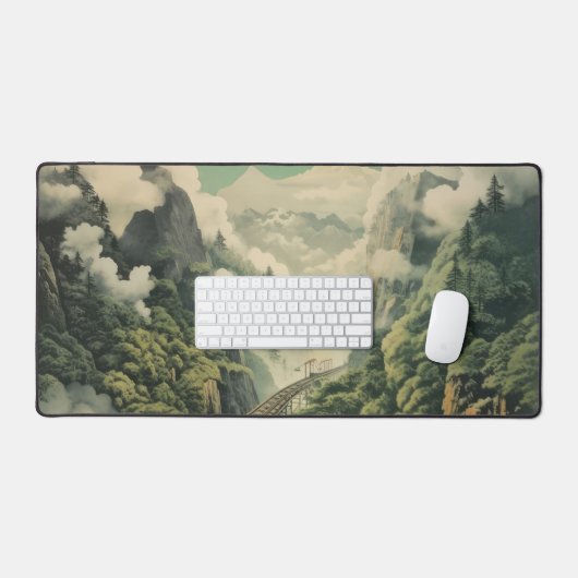 mistig natuur uitzicht bureaumat (Keyboard & Muis)